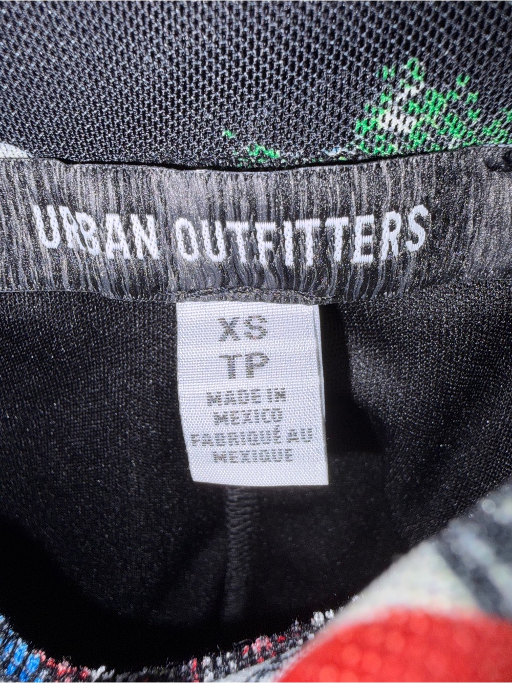 Urban Outfitters Black Multi-Color Wurope Theme Patterned Skort Size XS 🖤❤️ - Picture 2 of 7